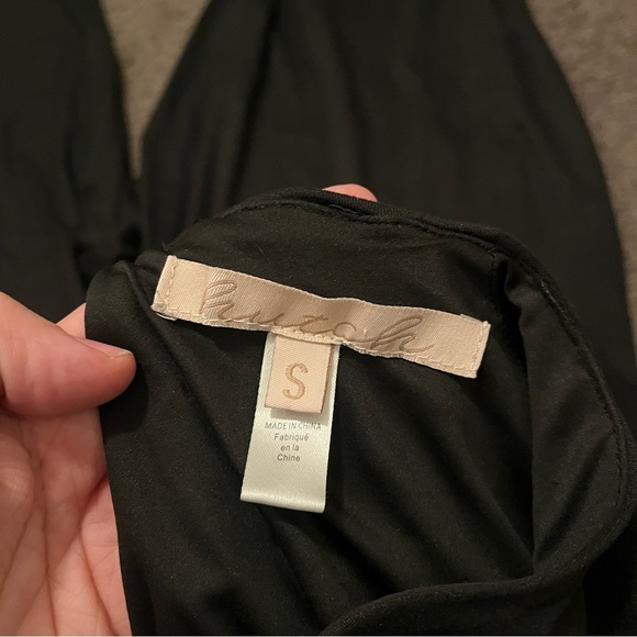 Anthropologie Hutch Black Wide Leg V-Neck Long Sleeve Jumpsuit - Picture 6 of 9